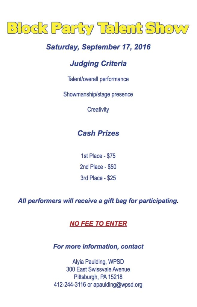 Talent Show 16 - event info